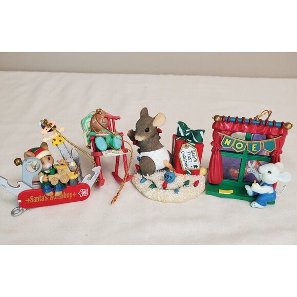 Vtg Lot of 10 Christmas Figurines Statues Holiday Ornaments Table Decor Santa - Picture 16 of 16